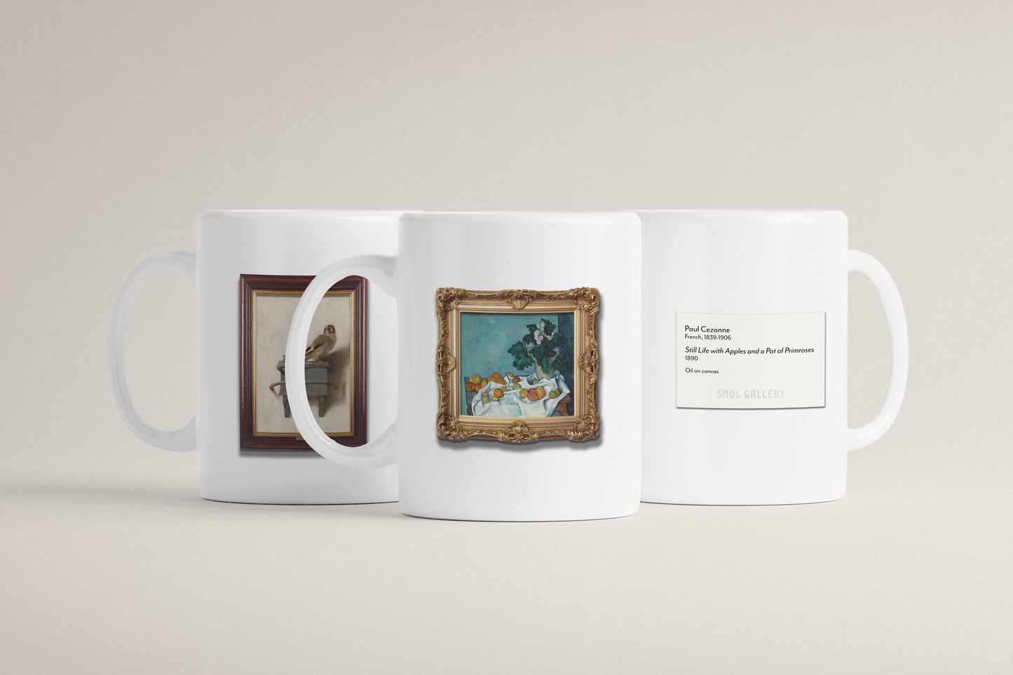 Still Life with Apples and a Pot of Primroses by Cezanne - Mug
