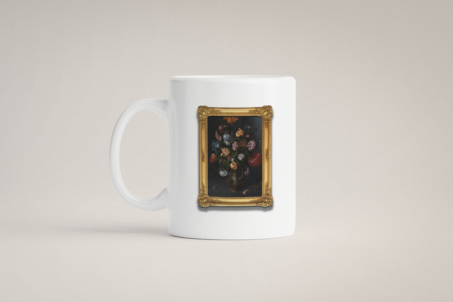 A Vase with Flowers by Vosmaer - Mug
